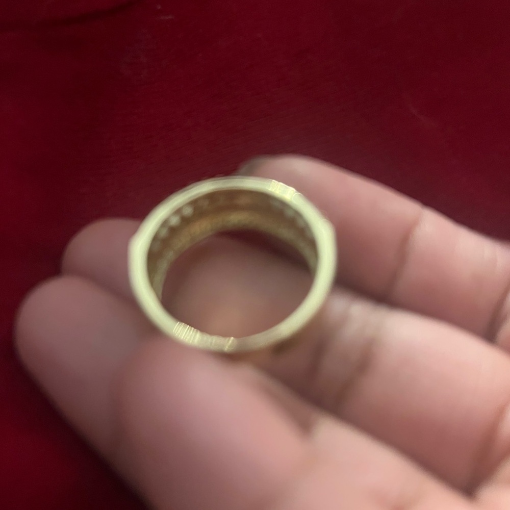Gold Plated Ladies Wedding Engagement Promise Ring NWT Pretty Size 9 - Picture 4 of 5